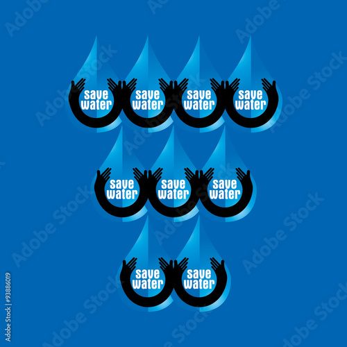 creative water drop save water concept 