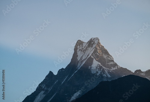 First light of the day , Mount Machhapuchchhre and Fishtail Peak photo