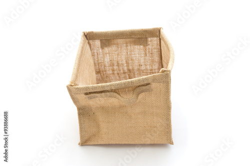 Sack box isolated on white background