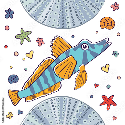 Illustration of I is for Icefish