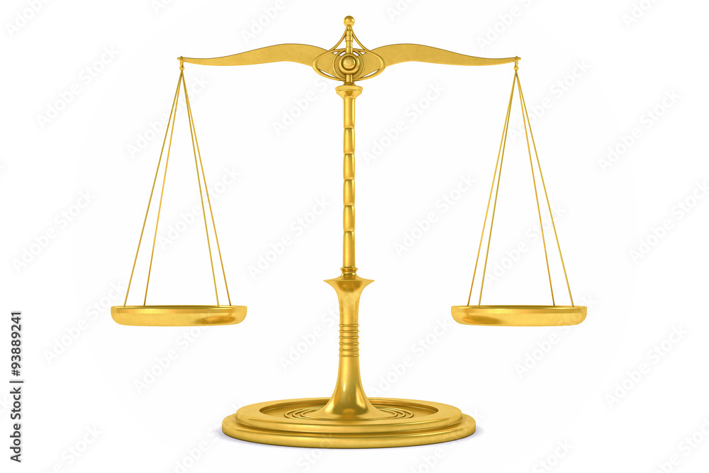 3D Isolated Balance or scale Background for measure. Justice, la 3D Isolated Balance or scale Background for measure. Justice, la