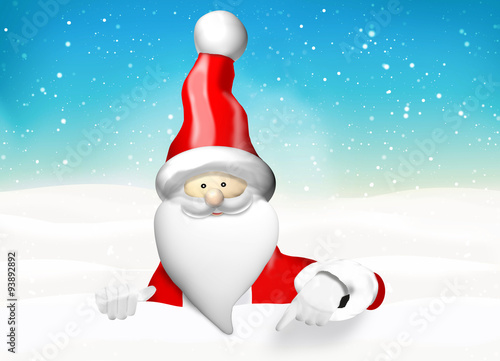 Christmas Santa Claus pointing
