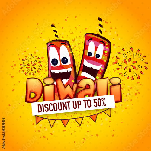 Sale poster, banner or flyer for Diwali.