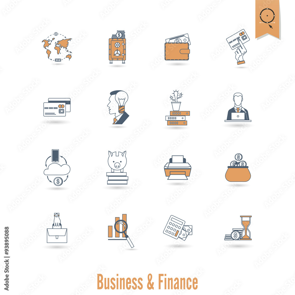 Business and Finance Icon Set Business and Finance Icon Set
