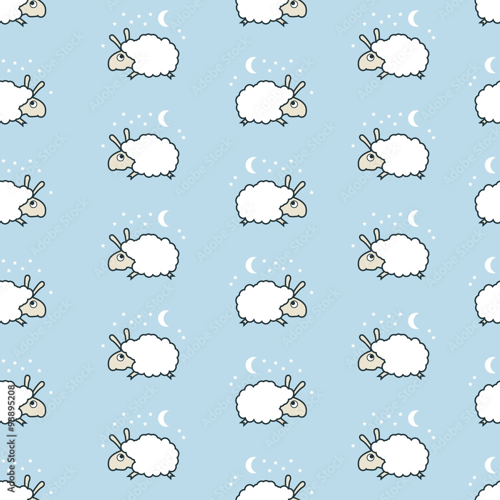 seamless cute sheep pattern. seamless cute sheep pattern.