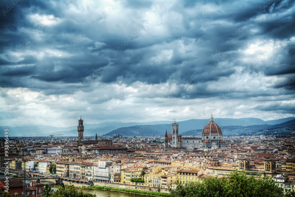 grey sky over Florence