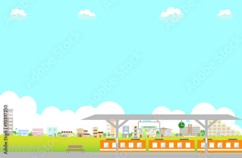 駅と街並み