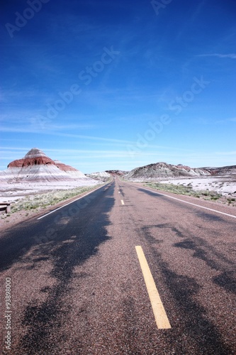 Petrified Forest Road  - Tepees in the Blue Mesa area in Petrified Forest National Park in Arizona  Route 66 USA