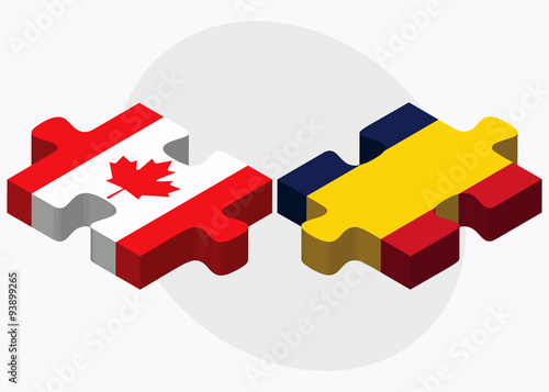 Canada and Chad Flags