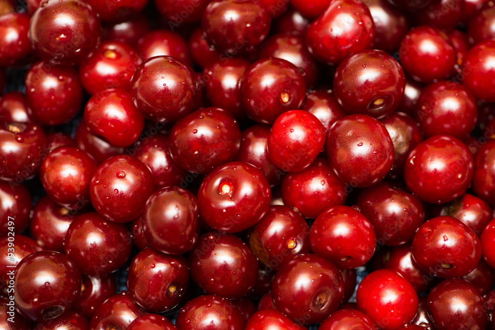 Background of many cherry berries Background of many cherry berries