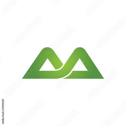 AA company linked letter logo green