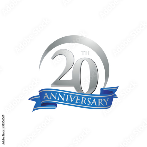 20th anniversary ring logo blue ribbon