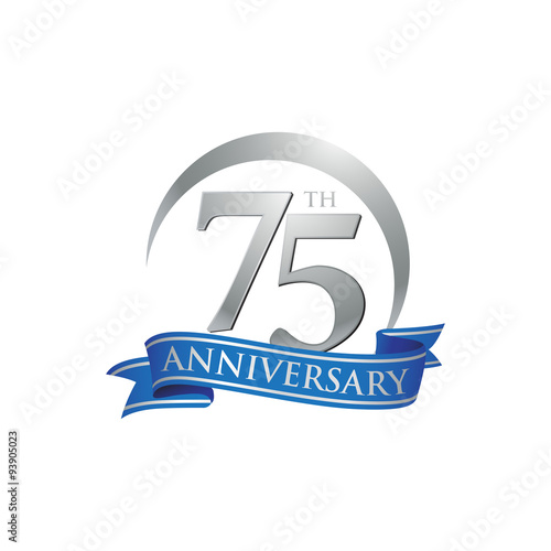 75th anniversary ring logo blue ribbon photo