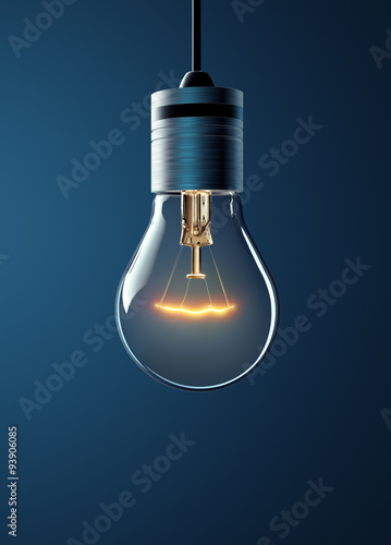 Glowing Hanging Light Bulb