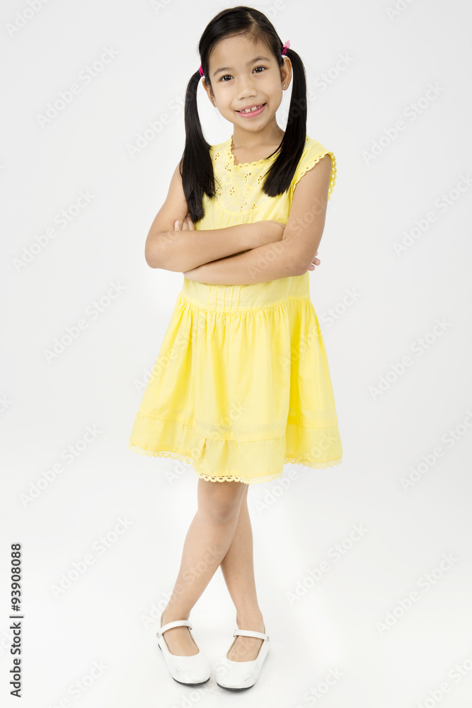 Portrait of Little asian girl with smiles face Portrait of Little asian girl with smiles face