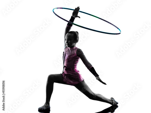 Rhythmic Gymnastics  little girl silhouette © snaptitude
