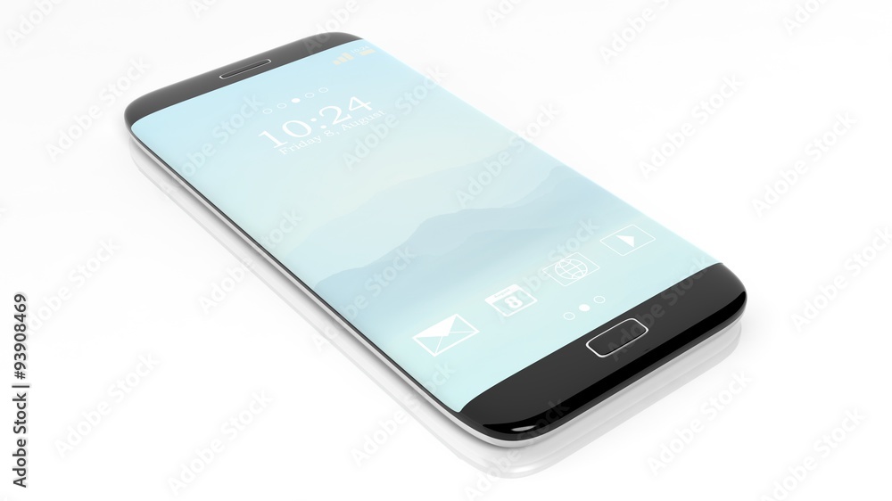 Smartphone template, isolated on white background. Smartphone template, isolated on white background.