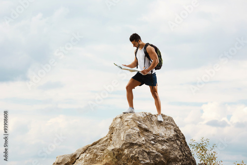 Hiker with a backpack