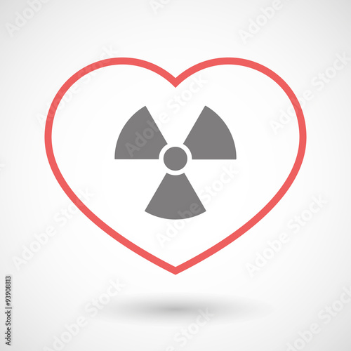 Line heart icon with a radio activity sign