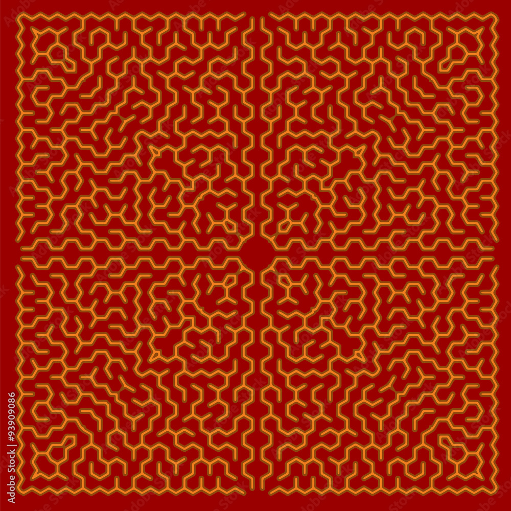 Red Labyrinth. Kids Maze Red Labyrinth. Kids Maze
