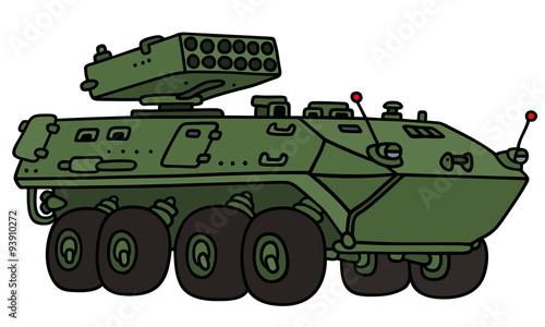 Armoured vehicle - Hand drawing, not a real model
