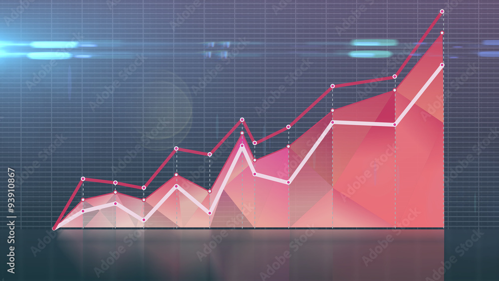 Business graph growth progress Business graph growth progress