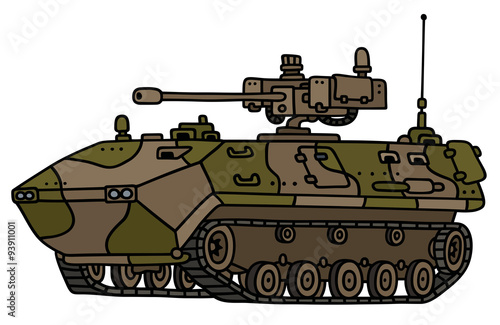 Track armoured vehicle / Hand drawing, not a real model
