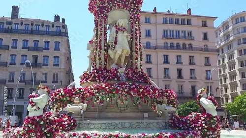 Fontaine des Jacobins in Lyon, France photo