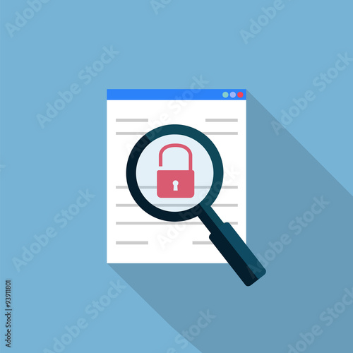 vulnerability search icon. Vector illustration