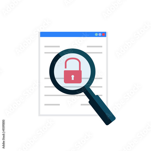 vulnerability search icon. Vector illustration