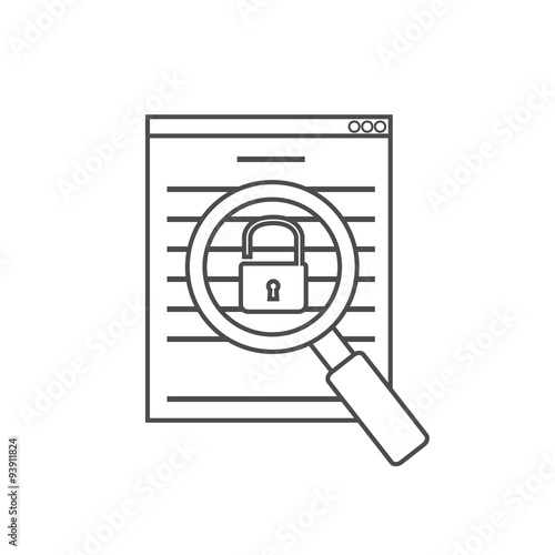 vulnerability search icon linear