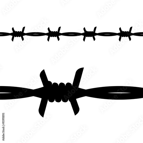 Barbed Wire vector silhouette
