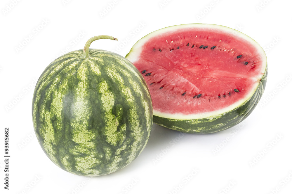 Sweet ripe watermelons isolated on white background Sweet ripe watermelons isolated on white background