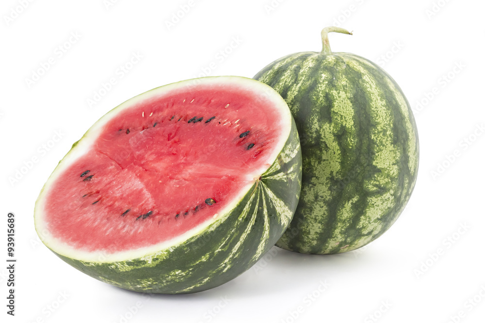 Sweet ripe watermelons isolated on white background Sweet ripe watermelons isolated on white background