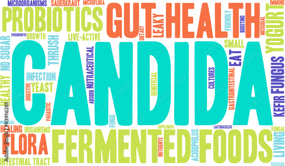 Naklejka premium Candida Word Cloud