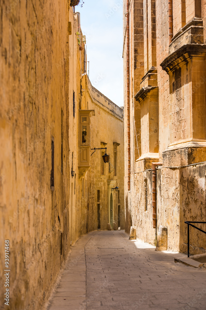 traditional street in Mdina