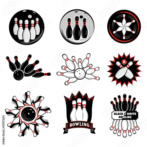 Bowling team or club emblems