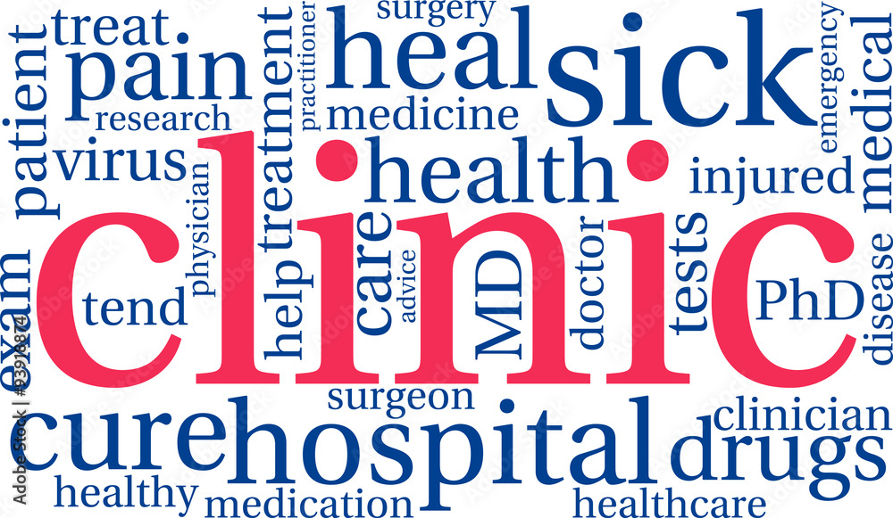 Fototapeta premium Clinic Word Cloud