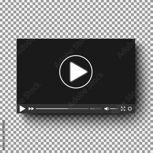 Realistic video player with shadow