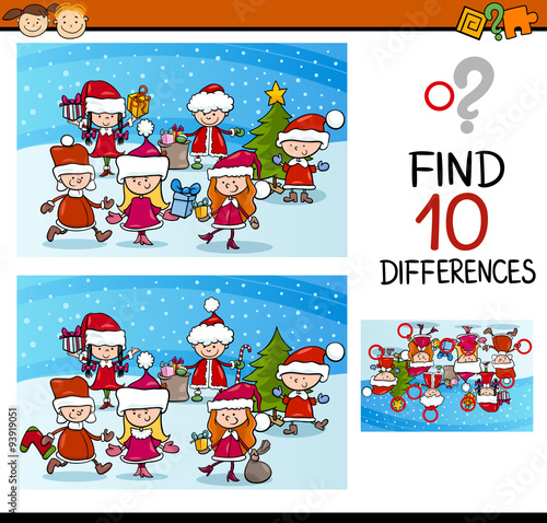 xmas differences task for kids
