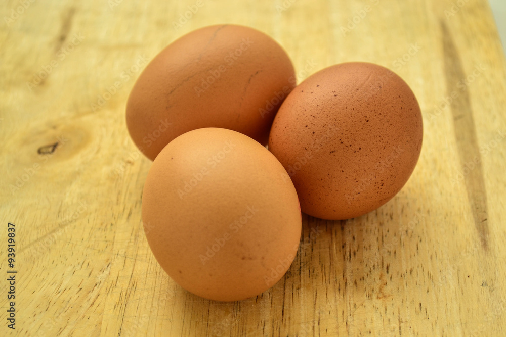 Three egg on white background Three egg on white background