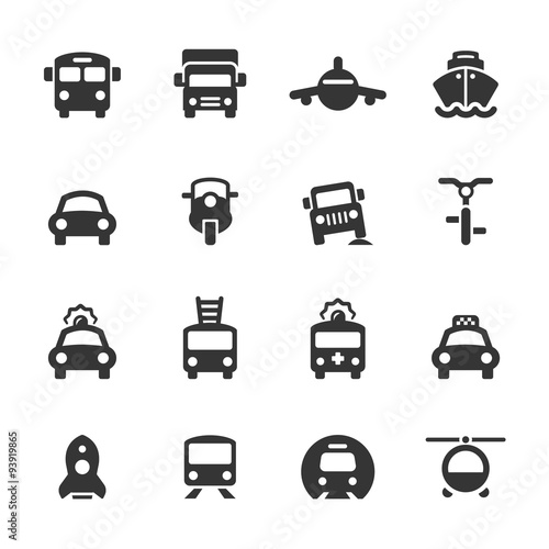 Transportation Icons, Mono Series