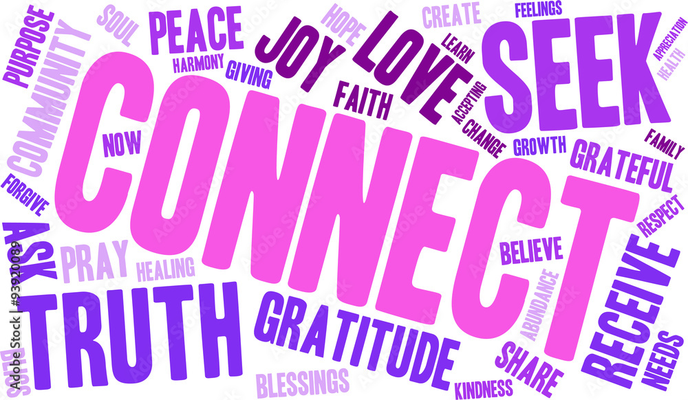 Connect Word Cloud On a White Background. Connect Word Cloud On a White Background.