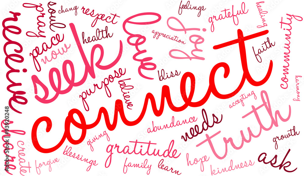 Connect Word Cloud On a White Background. Connect Word Cloud On a White Background.