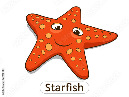 Starfish sea fish cartoon illustration 