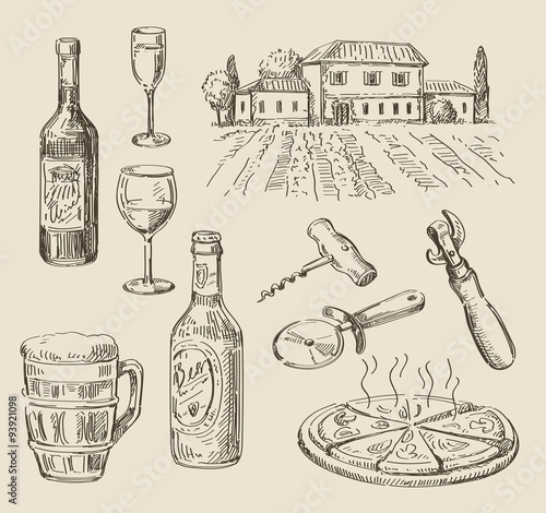 hand drawn food sketch