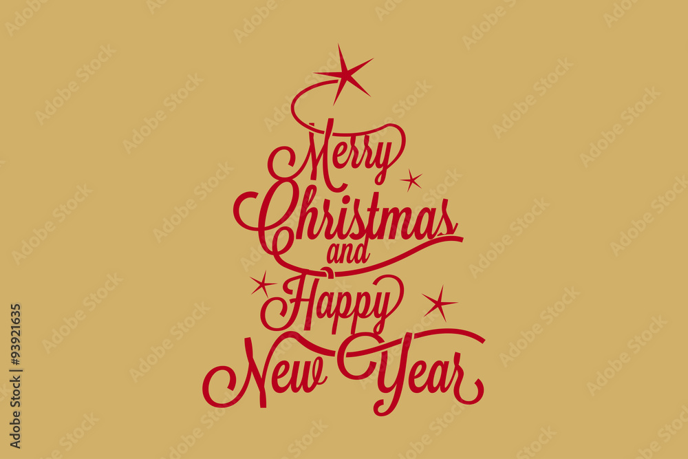 Merry Christmas and Happy New Year greetings postcard Merry Christmas and Happy New Year greetings postcard