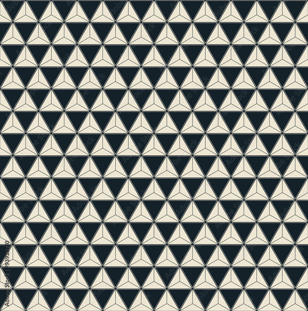 monochrome grid pattern of triangles