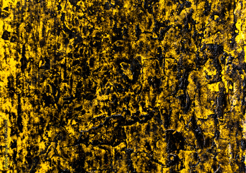 Yellow Color Abstract Wood and Rain Water