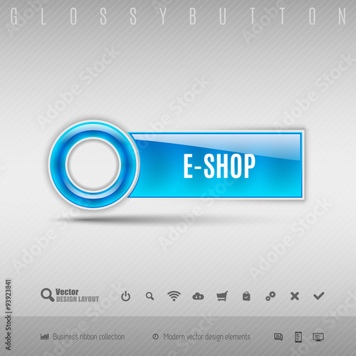Blue Plastic Button